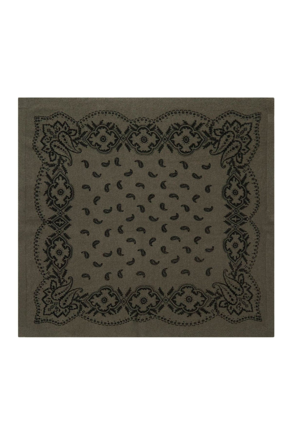 Adelina Paisley Knit Scarf ARMY - 169506