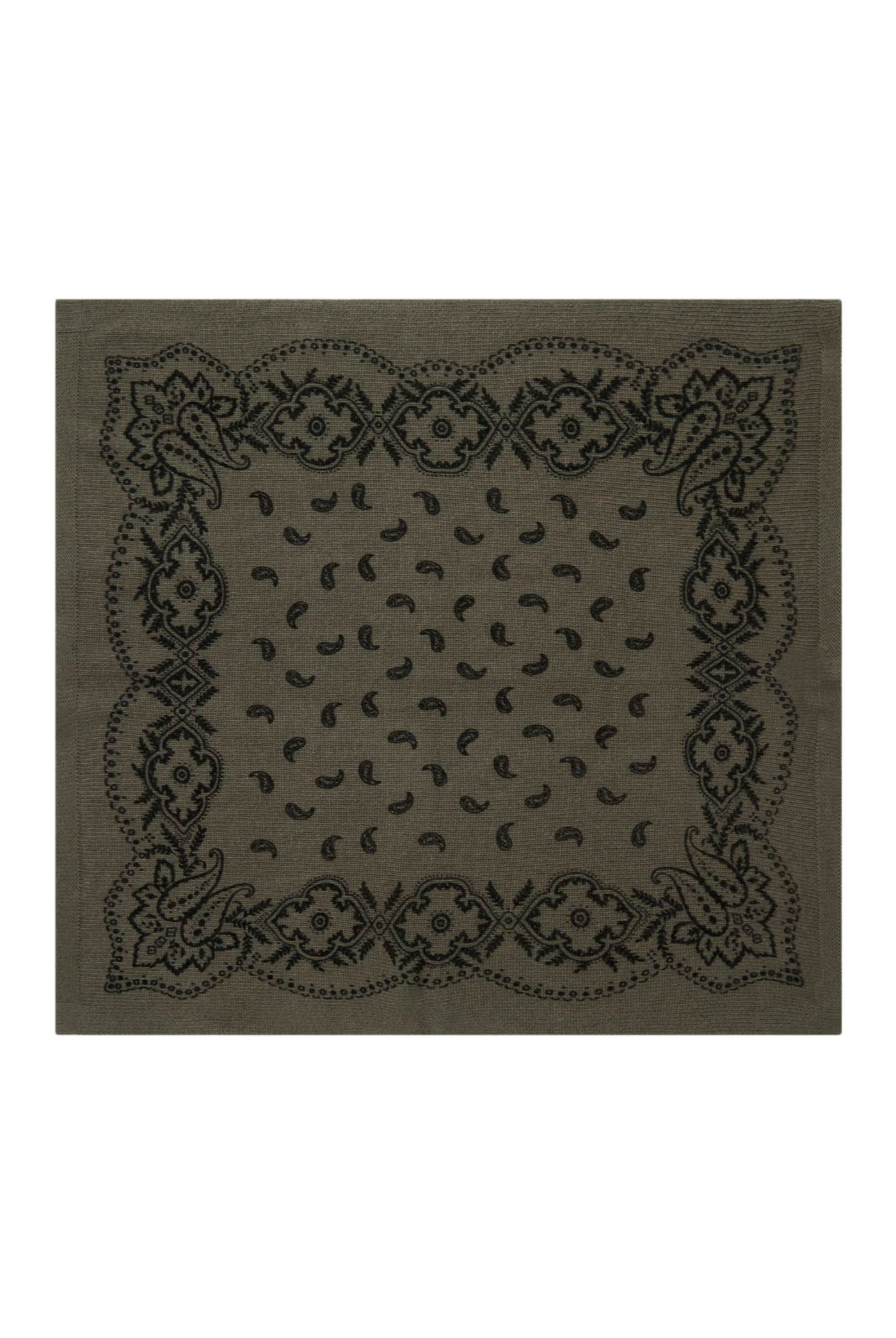 Adelina Paisley Knit Scarf ARMY - 169506