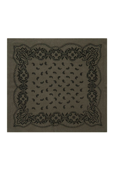 Adelina Paisley Knit Scarf ARMY - 169506 Thumbnail