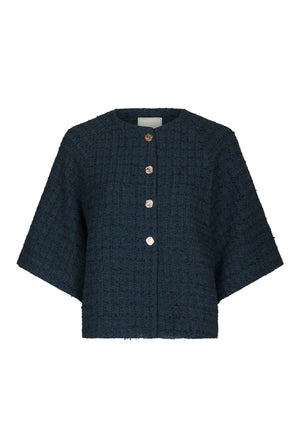 Rosella Boucle Mini Jacket Navy - 166488