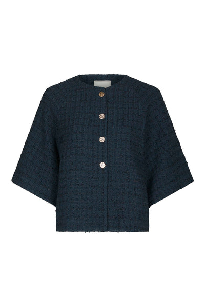 Rosella Boucle Mini Jacket Navy - 166488 Thumbnail