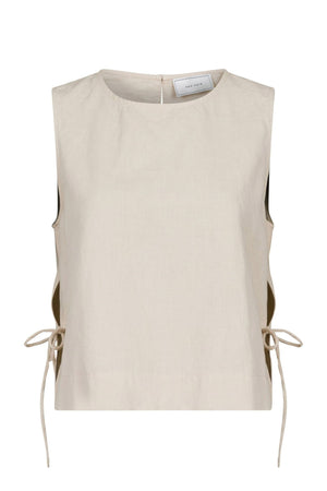 Svetlana Linen Top SAND - 159947