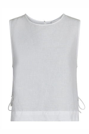 Svetlana Linen Top White - 159947