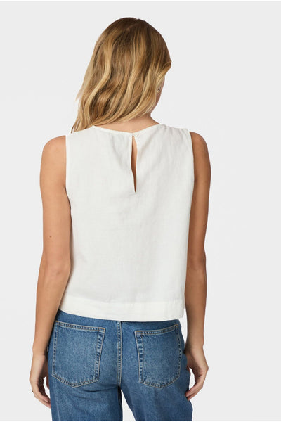 Svetlana Linen Top White - 159947 Thumbnail