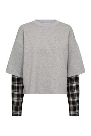 Sweat LS Shirt Mix Grey Melange - HL10327