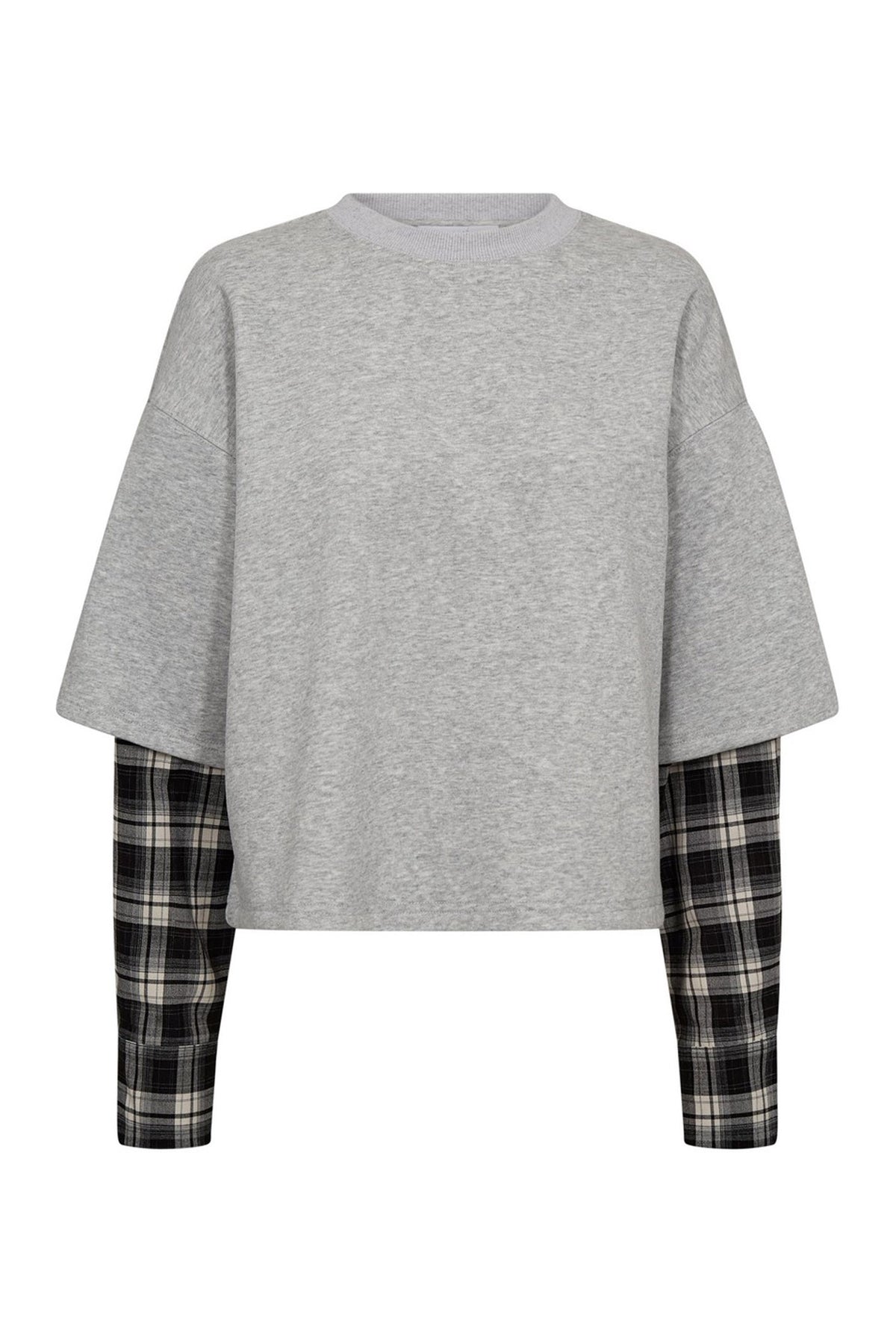 Sweat LS Shirt Mix Grey Melange - HL10327