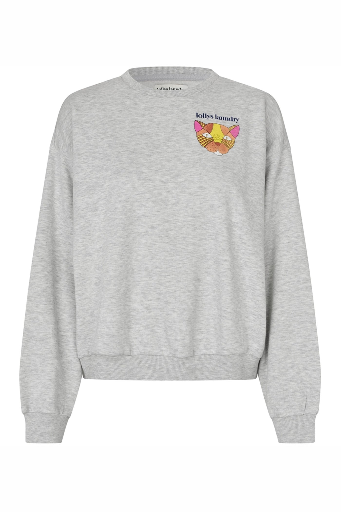 SydneyLL Cat Sweatshirt LS 13 Light Grey Melange - 26193-1071
