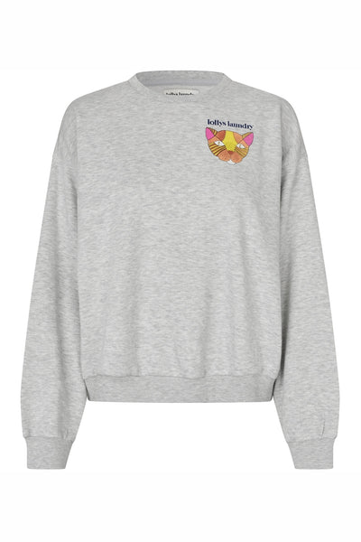 SydneyLL Cat Sweatshirt LS 13 Light Grey Melange - 26193-1071 Thumbnail