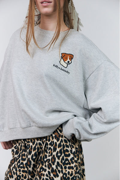 Sydneyll Dog Sweatshirt Ls Light Grey Melange - 26460-1045 Thumbnail