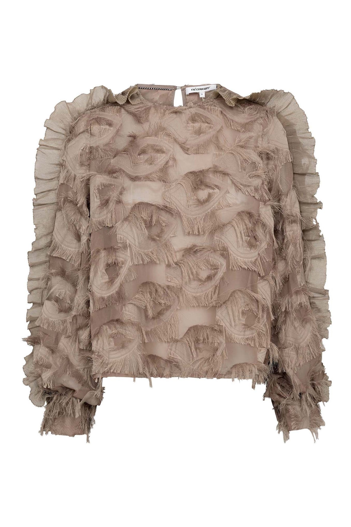 SyraCC Structure Blouse 154-Walnut - 35978