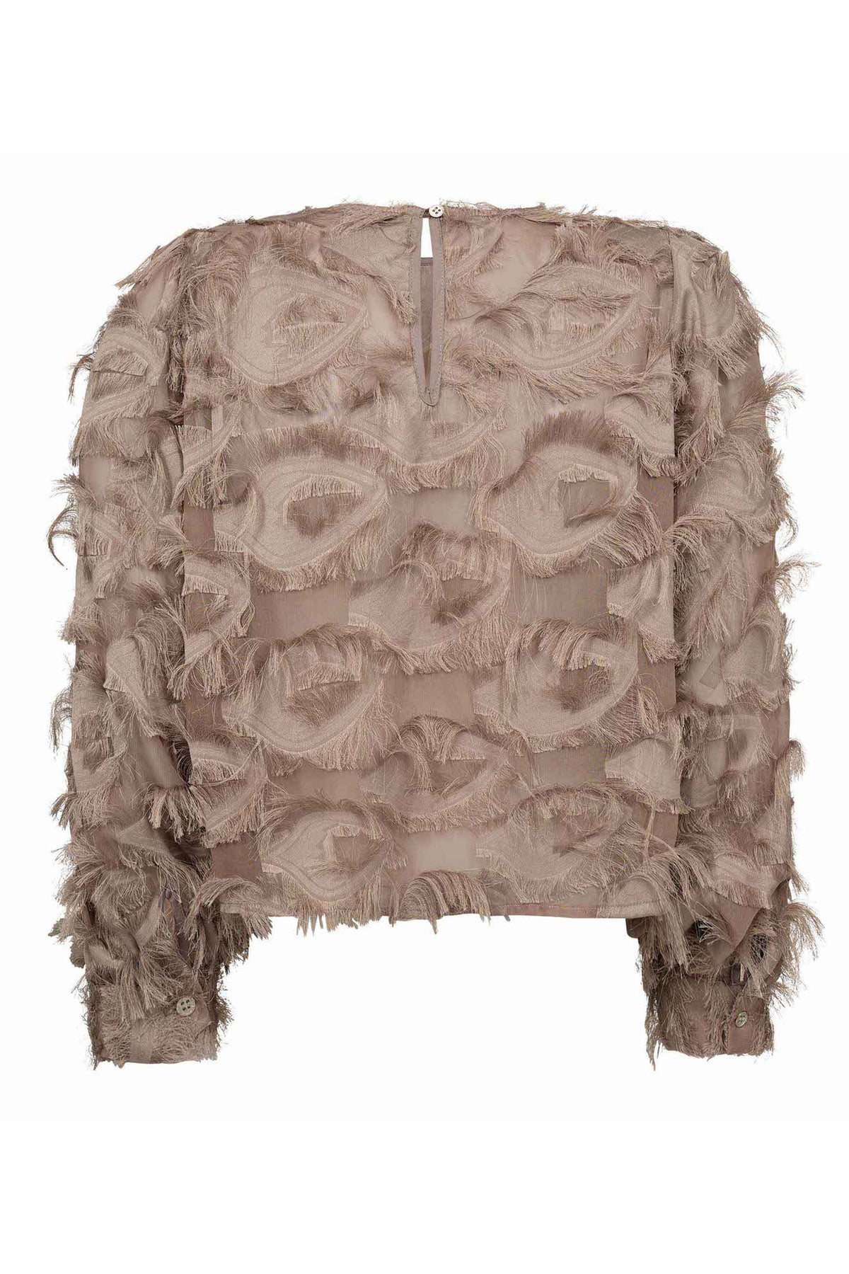 SyraCC Structure Blouse 154-Walnut - 35978