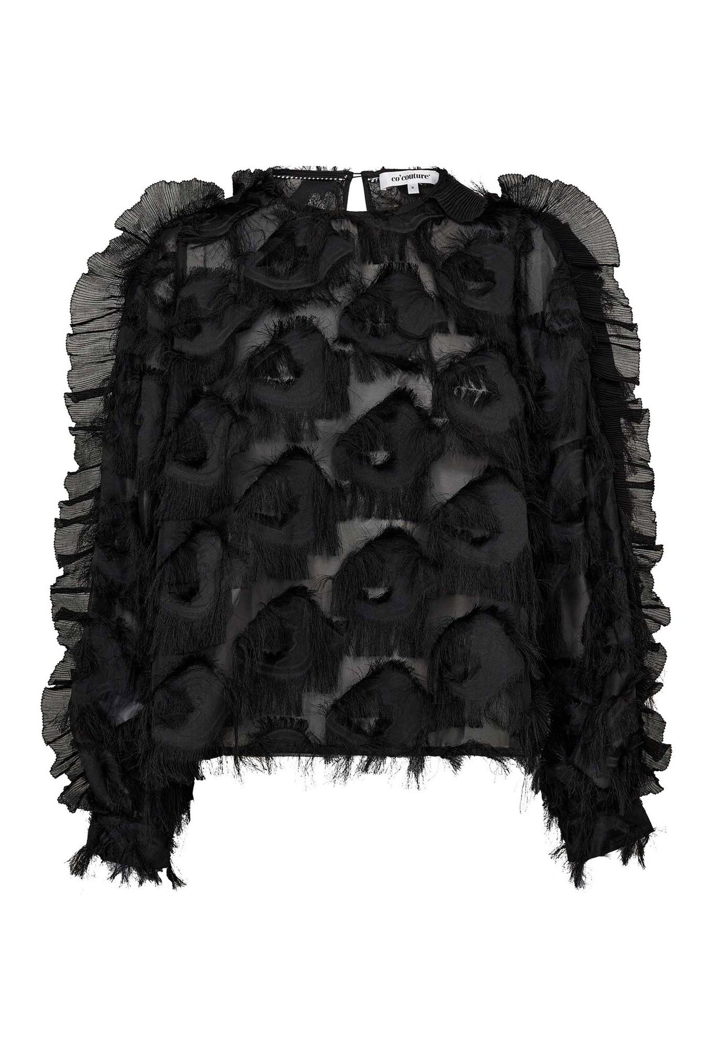 SyraCC Structure Blouse 96-Black - 35978