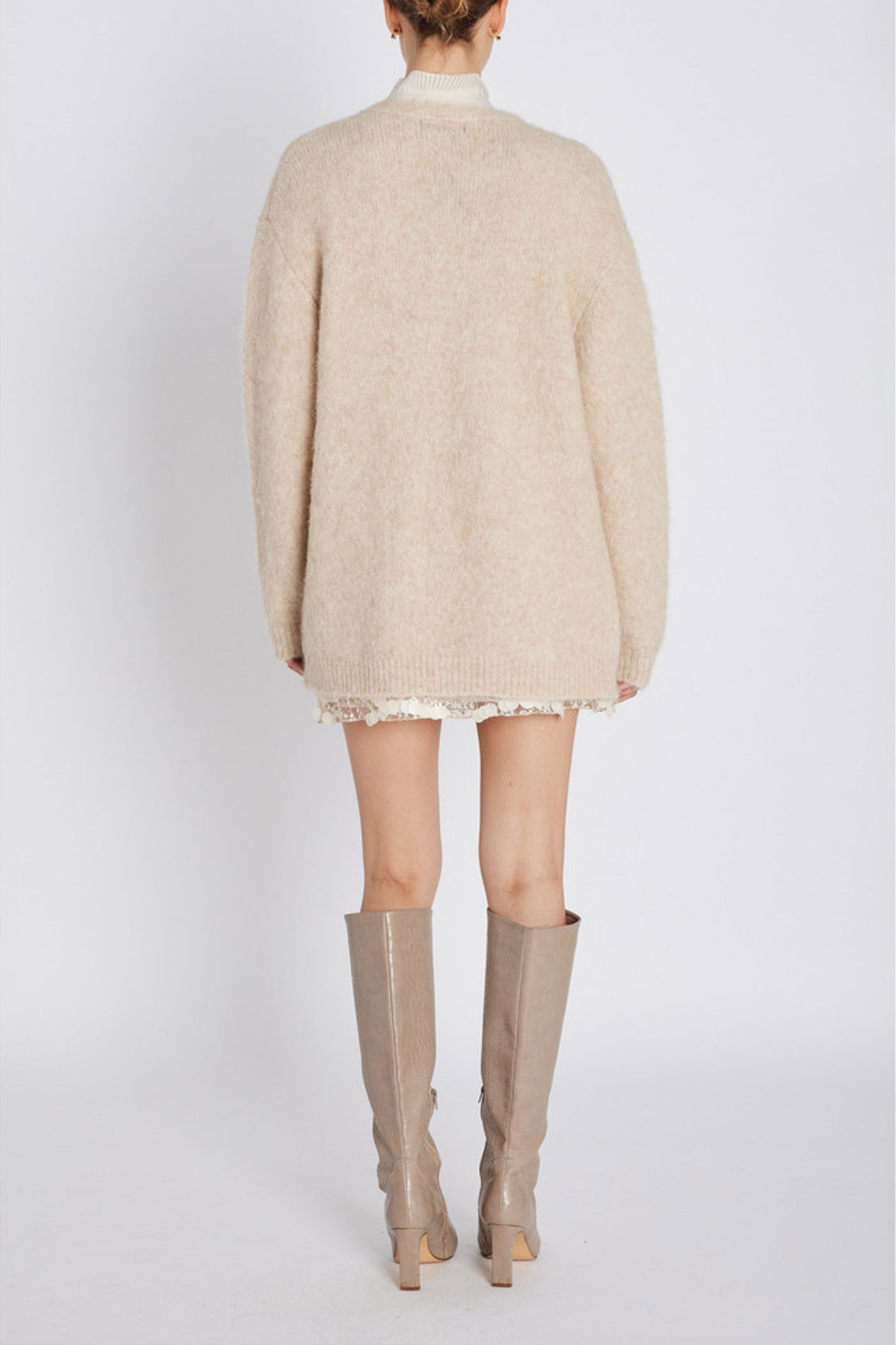 SyringabrushedBBVerna knit car Beige - BBW4607