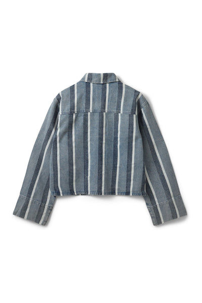 TAZASW STRIPED DENIM JACKET 5127 Blue&White Denim Stripe - S262275 Thumbnail