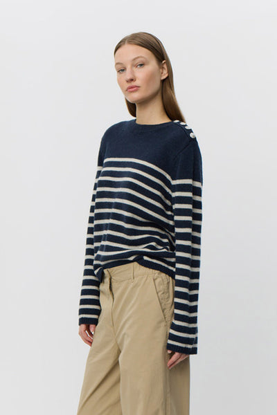 TILDASW SWEATER 5112 Navy Striped - S253175 Thumbnail