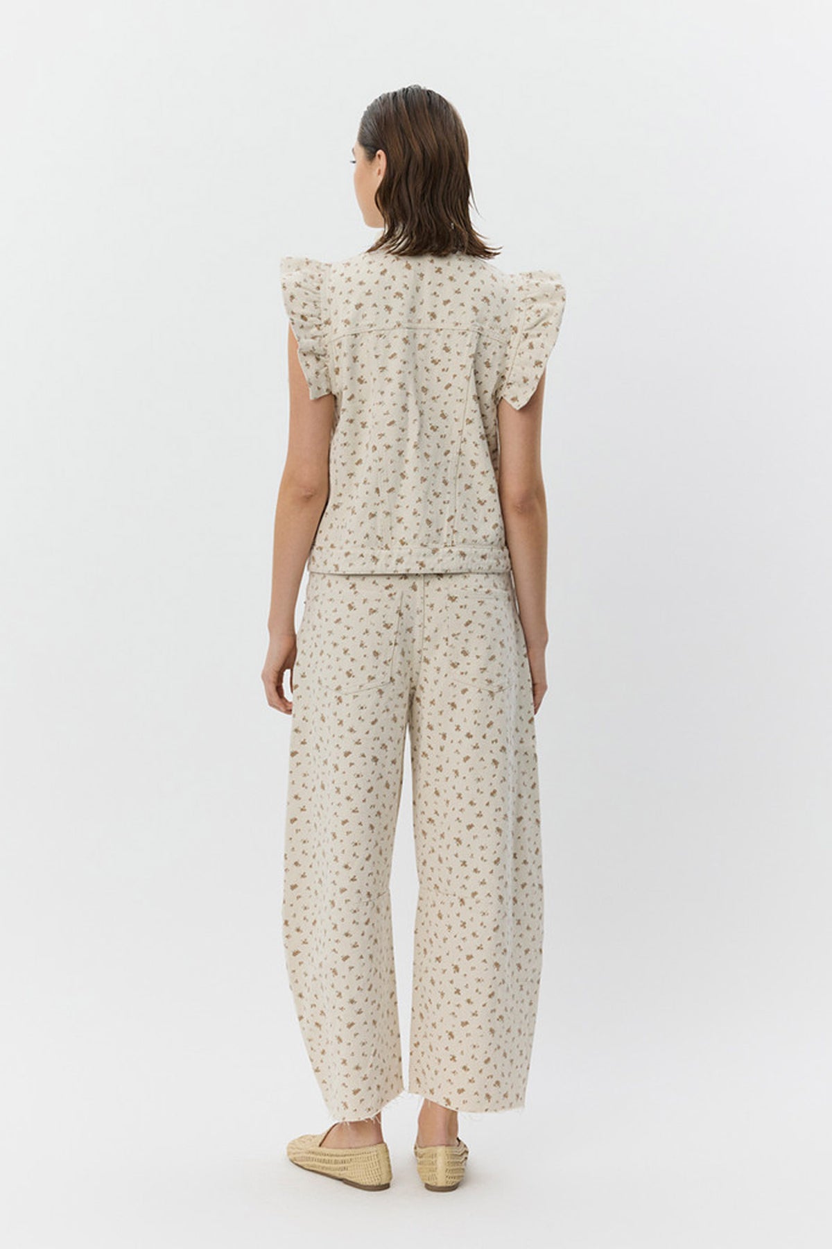 TOMARSW CROPPED BARREL JEANS 5033 Rose Flower - S261216