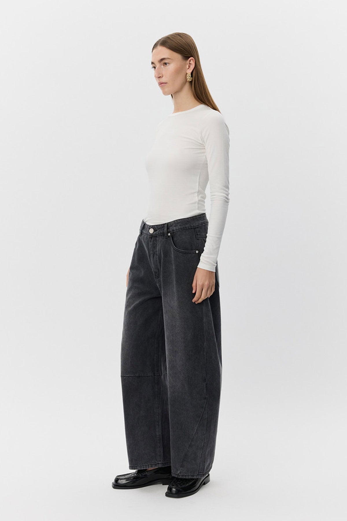TOMARSW TROUSERS 1015 Washed black - SNOS709