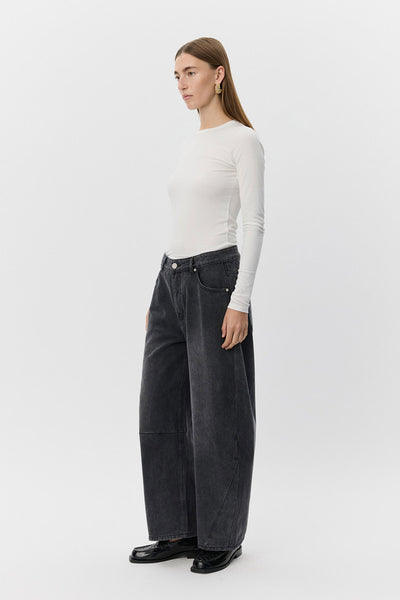 TOMARSW TROUSERS 1015 Washed black - SNOS709 Thumbnail