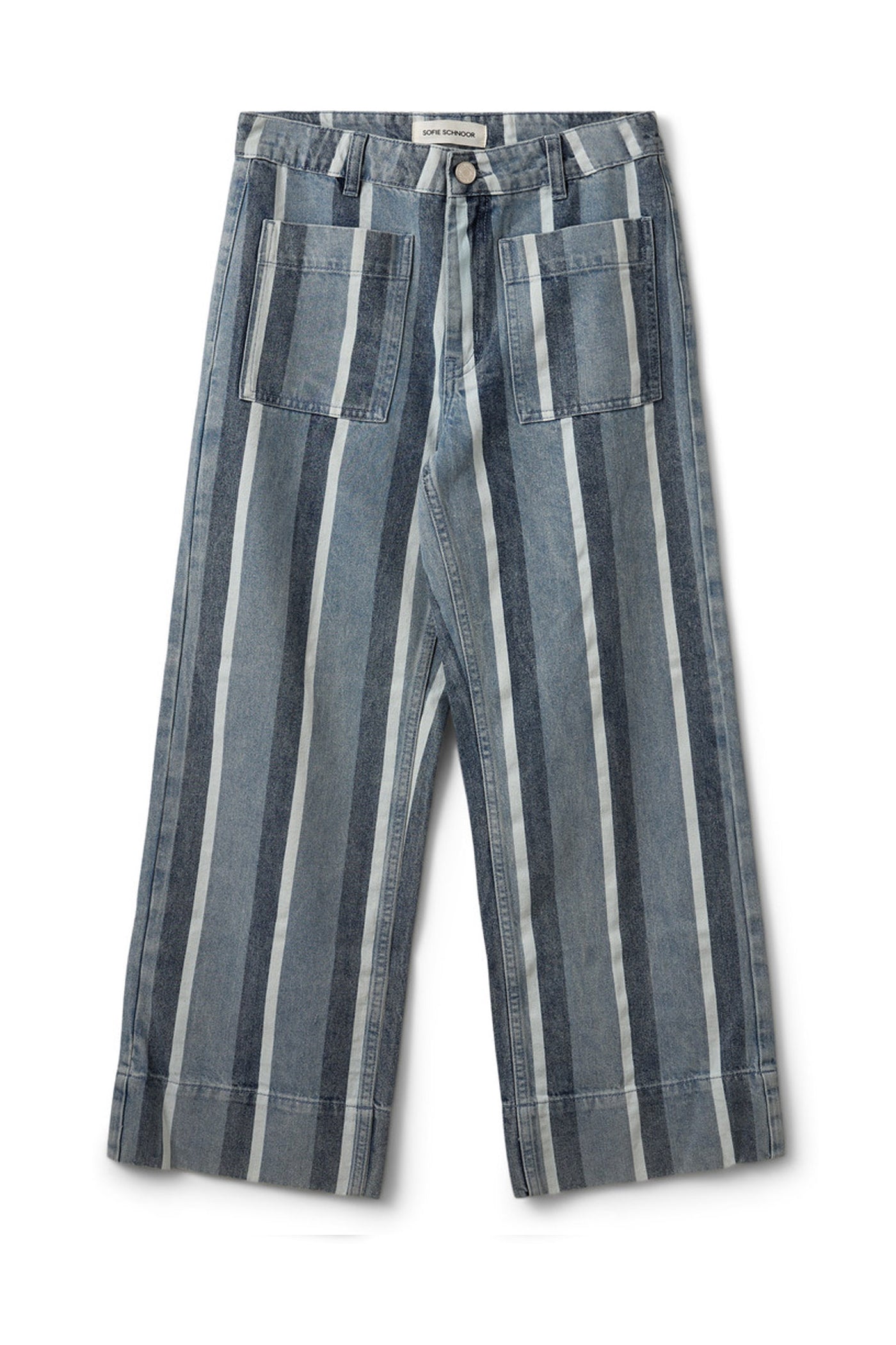 TOULOUSESW STRIPED CROPPED JEA 5127 Blue&White Denim Stripe - S262276