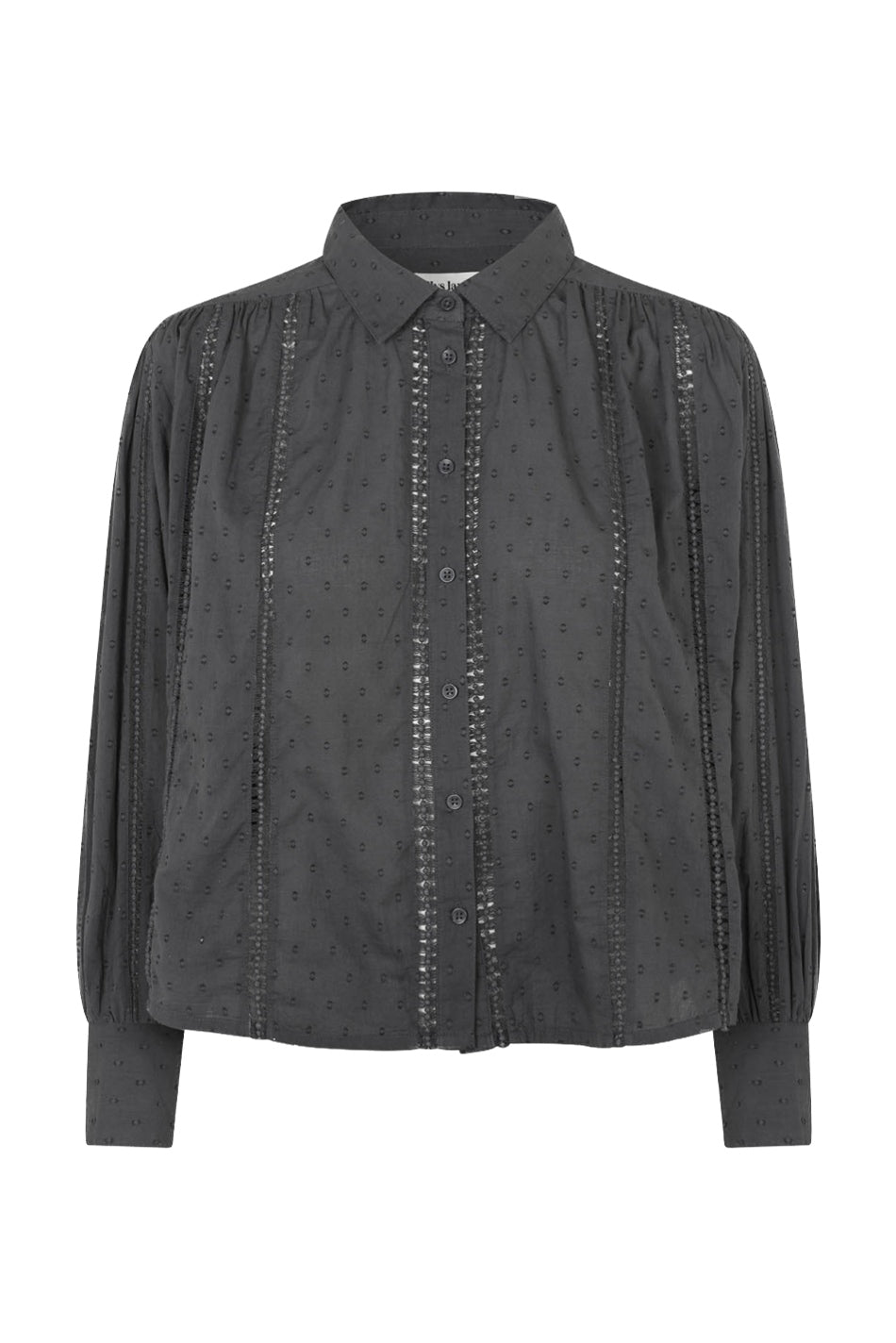 Emll Shirt Ls 18 Washed Black - 26432-1063