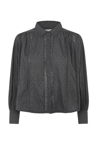 Emll Shirt Ls 18 Washed Black - 26432-1063 Thumbnail
