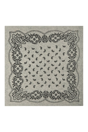 Adelina Paisley Knit Scarf Grey Melange - 169506