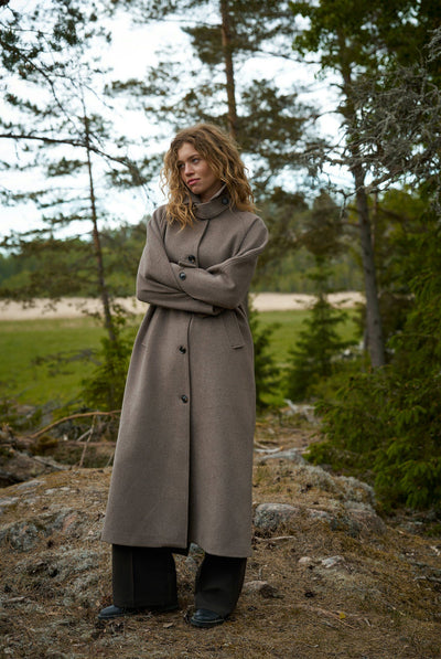 Keaton Wool Coat TAUPE - 165499 Thumbnail