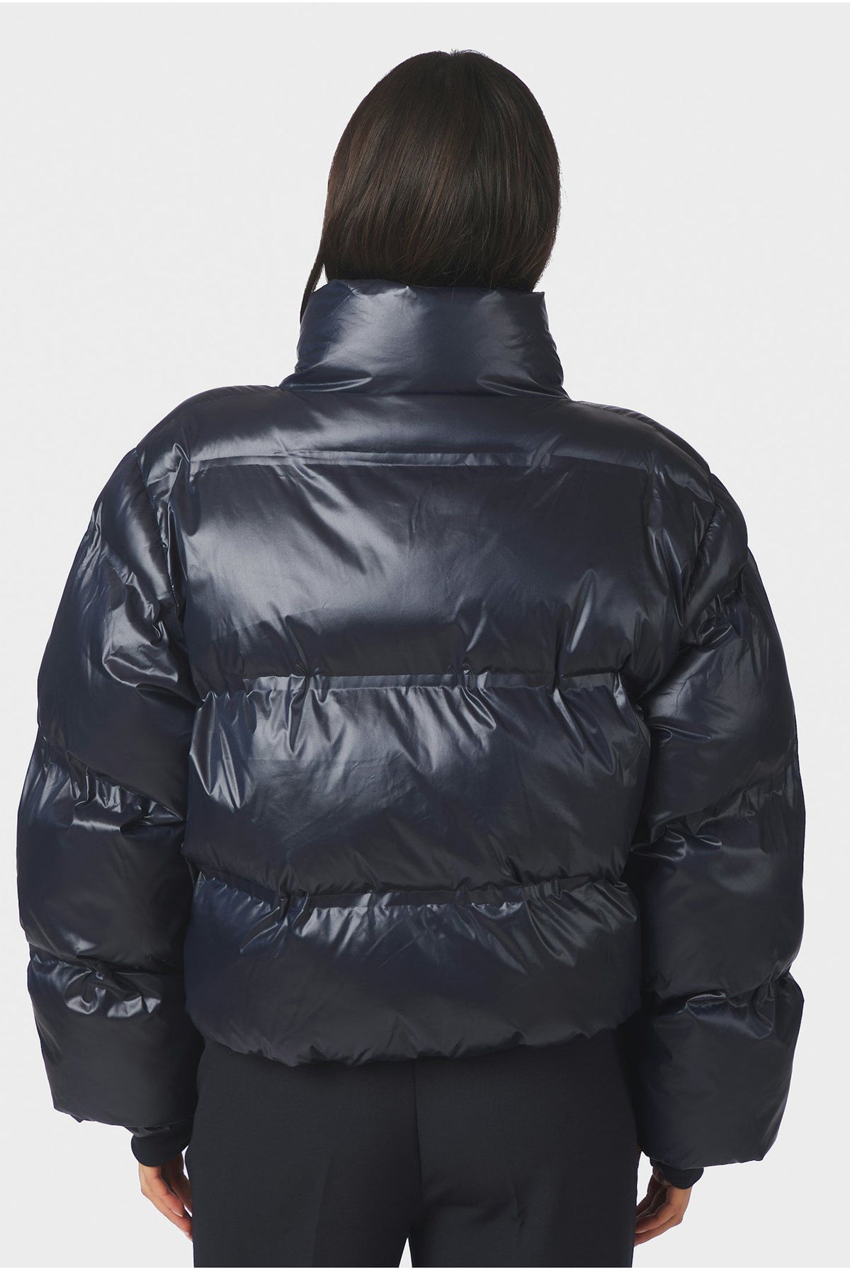 Rhea Shiny Puffer Jacket Navy - 165094