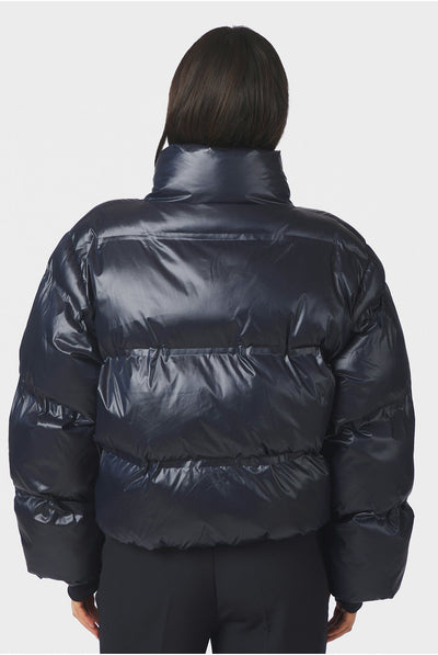 Rhea Shiny Puffer Jacket Navy - 165094 Thumbnail