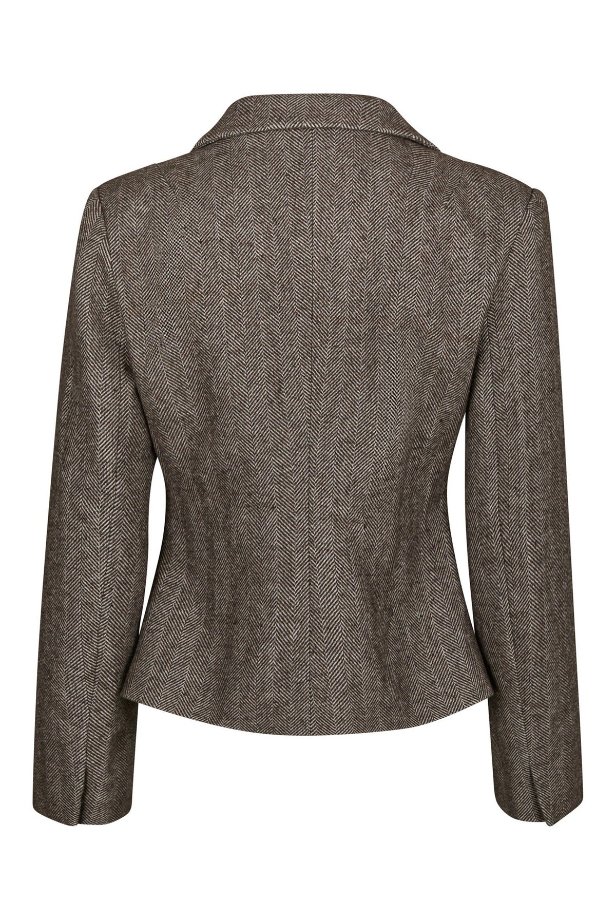 Valia Herringbone S Blazer Dark brown - 168314