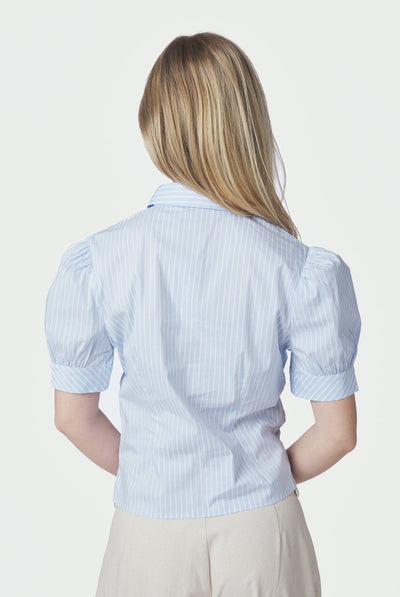 Frannie Soft Stripe Shirt Light Blue - 169738 Thumbnail