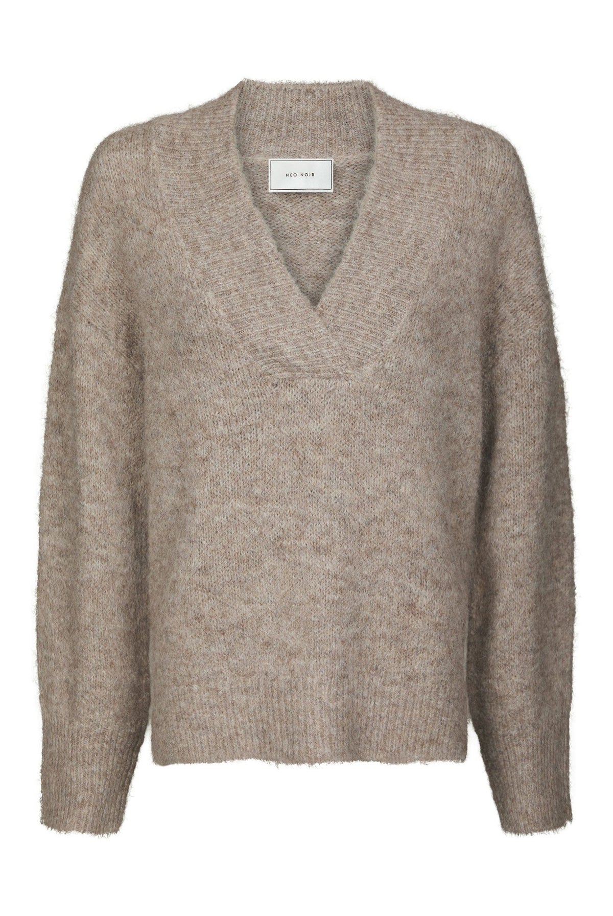 Melli Fluffy Knit Blouse BEIGE MELANGE - 167715