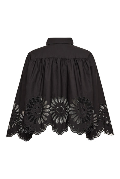 MeliseCC Emb. LS Shirt 65001-Black - 500281 Thumbnail