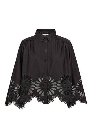 MeliseCC Emb. LS Shirt 65001-Black - 500281