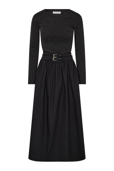 Hailey Mix Belt Dress Black - HL10930 Thumbnail