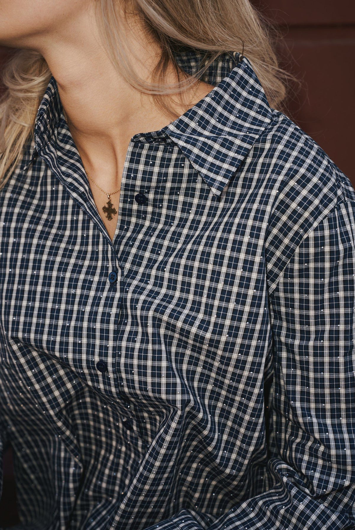 Drew Check Bedaz Shirt DARK BLUE - 170198