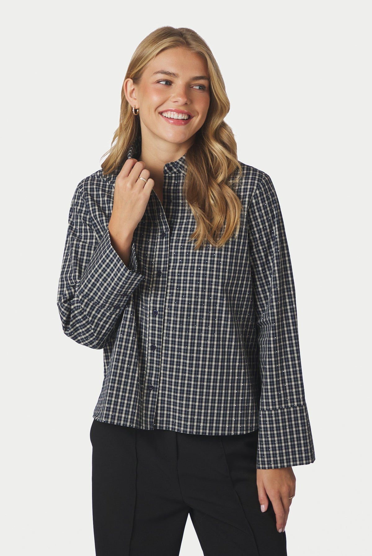 Drew Check Bedaz Shirt DARK BLUE - 170198
