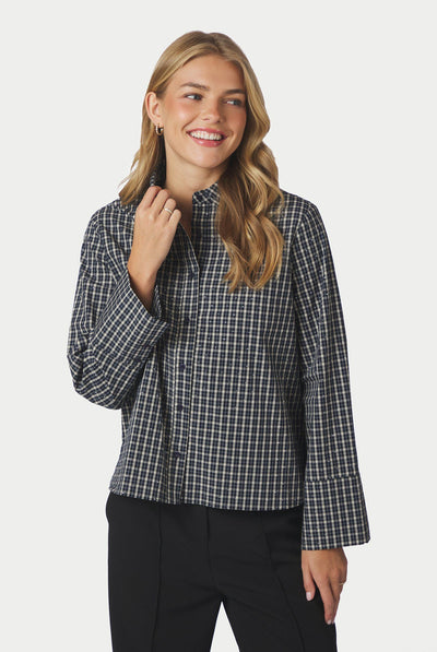 Drew Check Bedaz Shirt DARK BLUE - 170198 Thumbnail