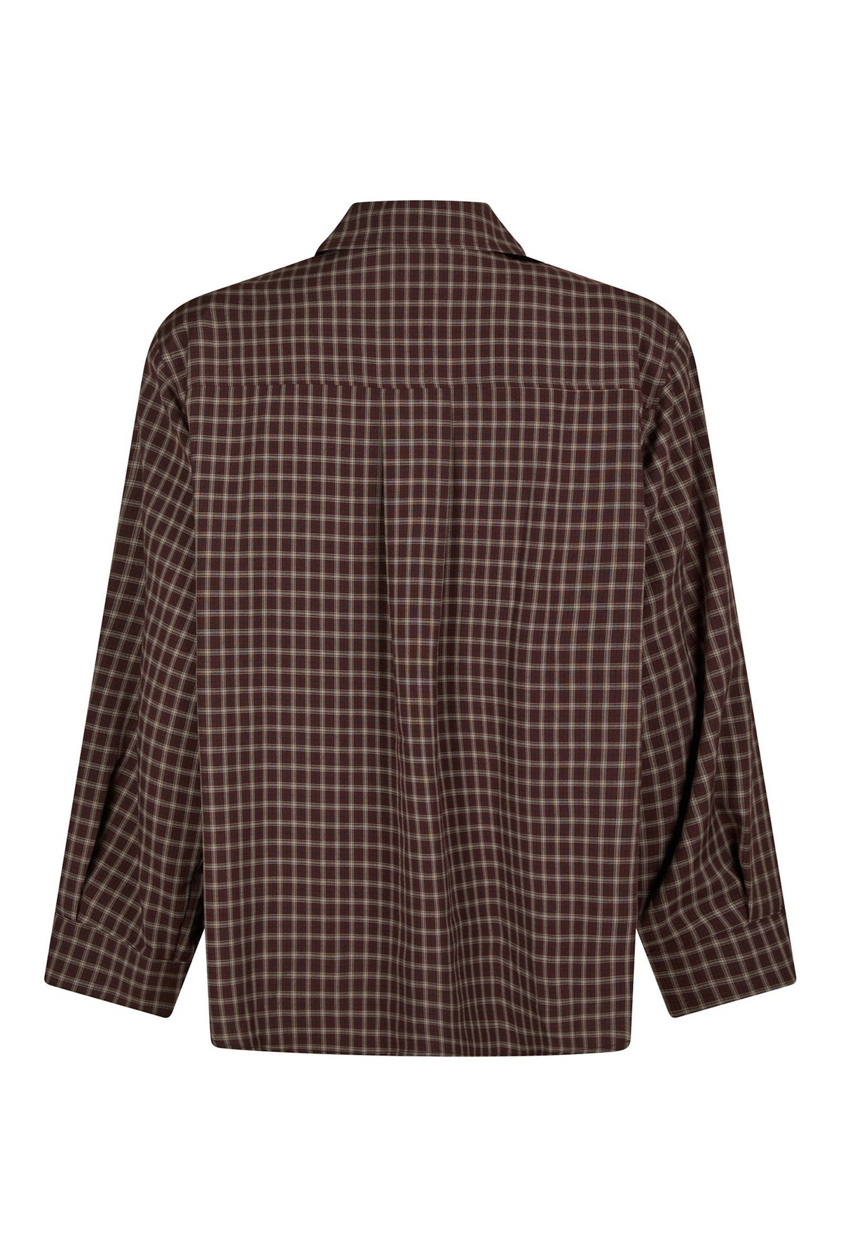 Anella Check Shirt Chocolate Plum - 170207
