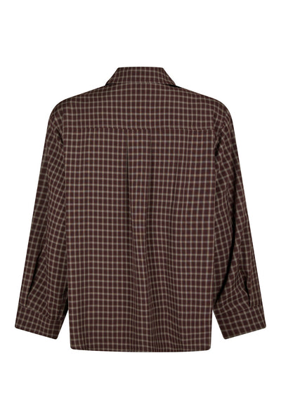 Anella Check Shirt Chocolate Plum - 170207 Thumbnail