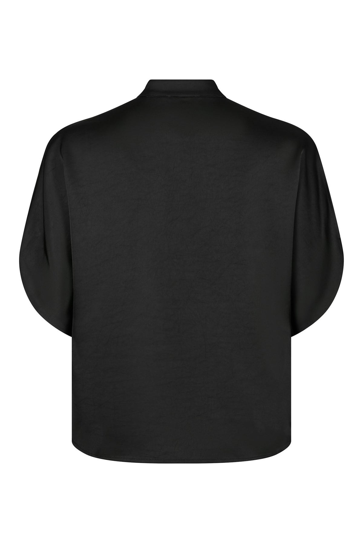 Anelle Heavy Sateen Blouse Black - 168286