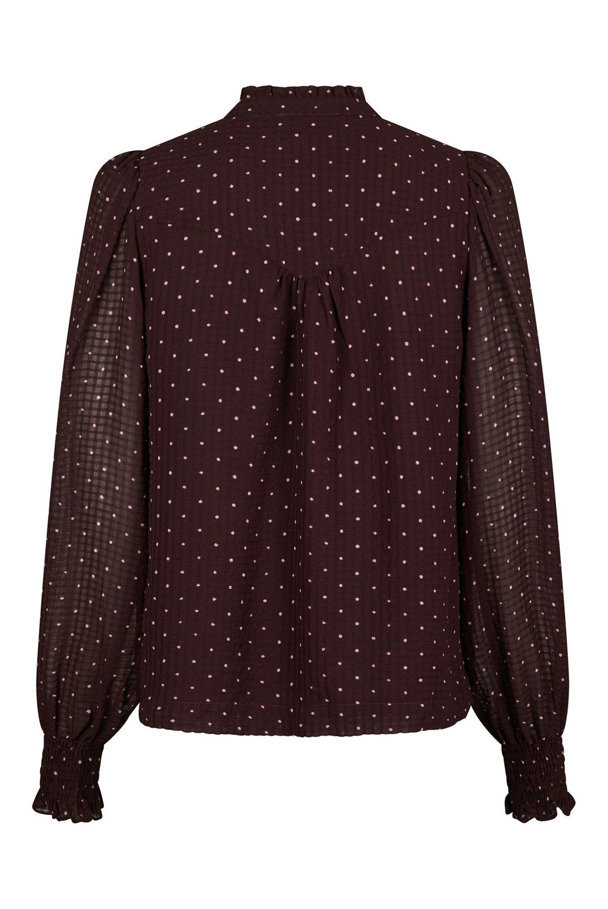 Astrida Dotted Blouse Burgundy - 170798