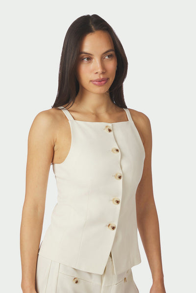 Kylie Structure Waistcoat OFF WHITE - 161620 Thumbnail