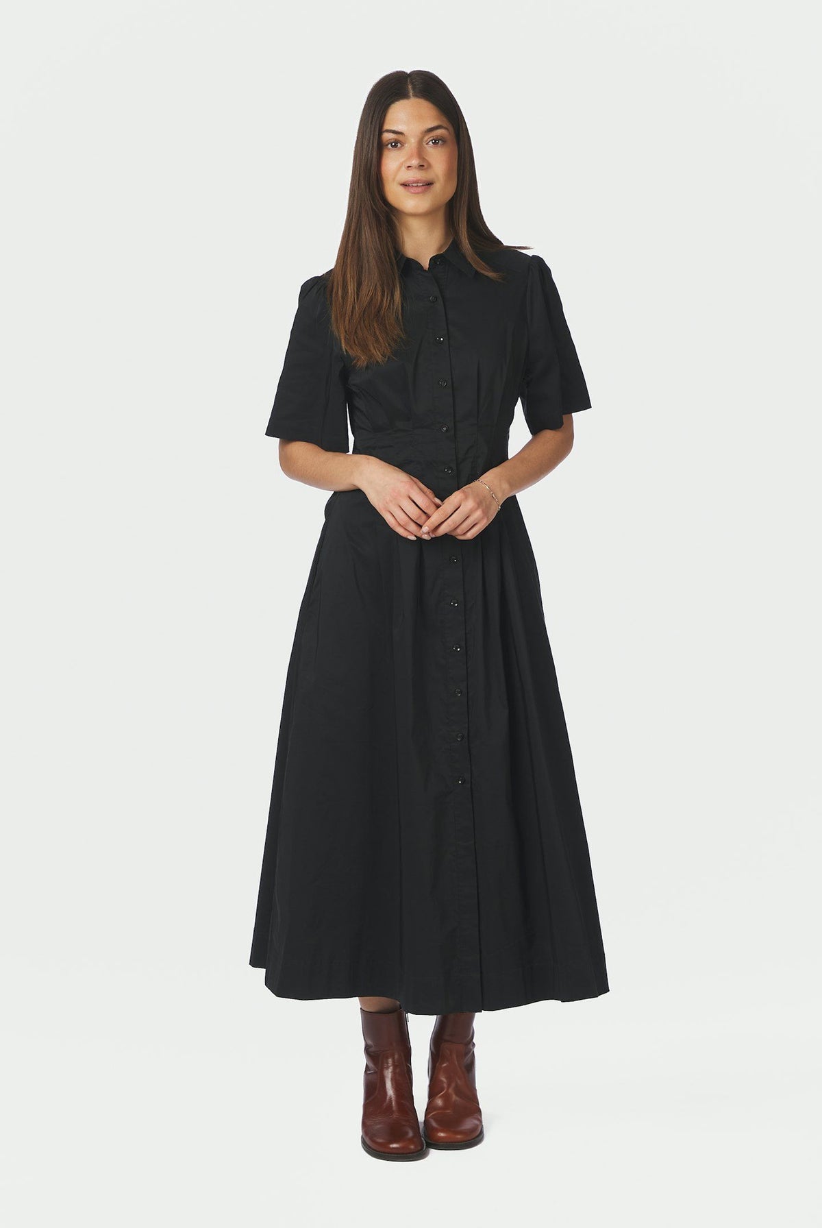 Baia Poplin Dress Black - 165343