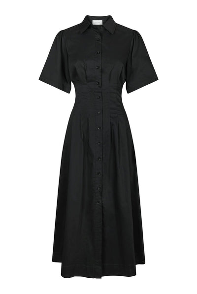 Baia Poplin Dress Black - 165343 Thumbnail