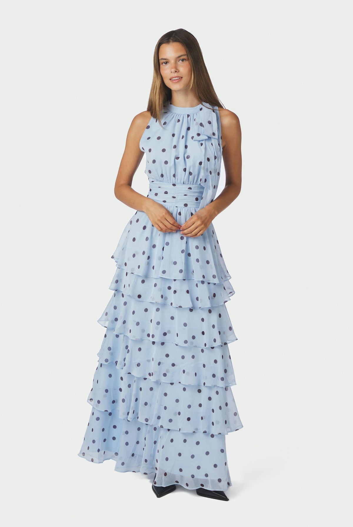 Marli Big Dot Dress Light Blue - 167758