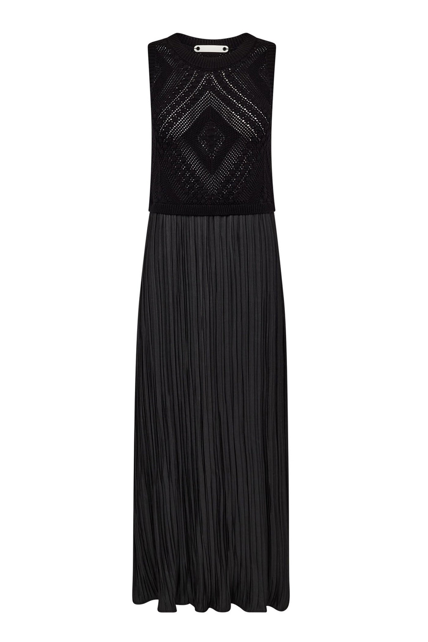 TammyCC Plissé Mix Dress 96-Black - 46059