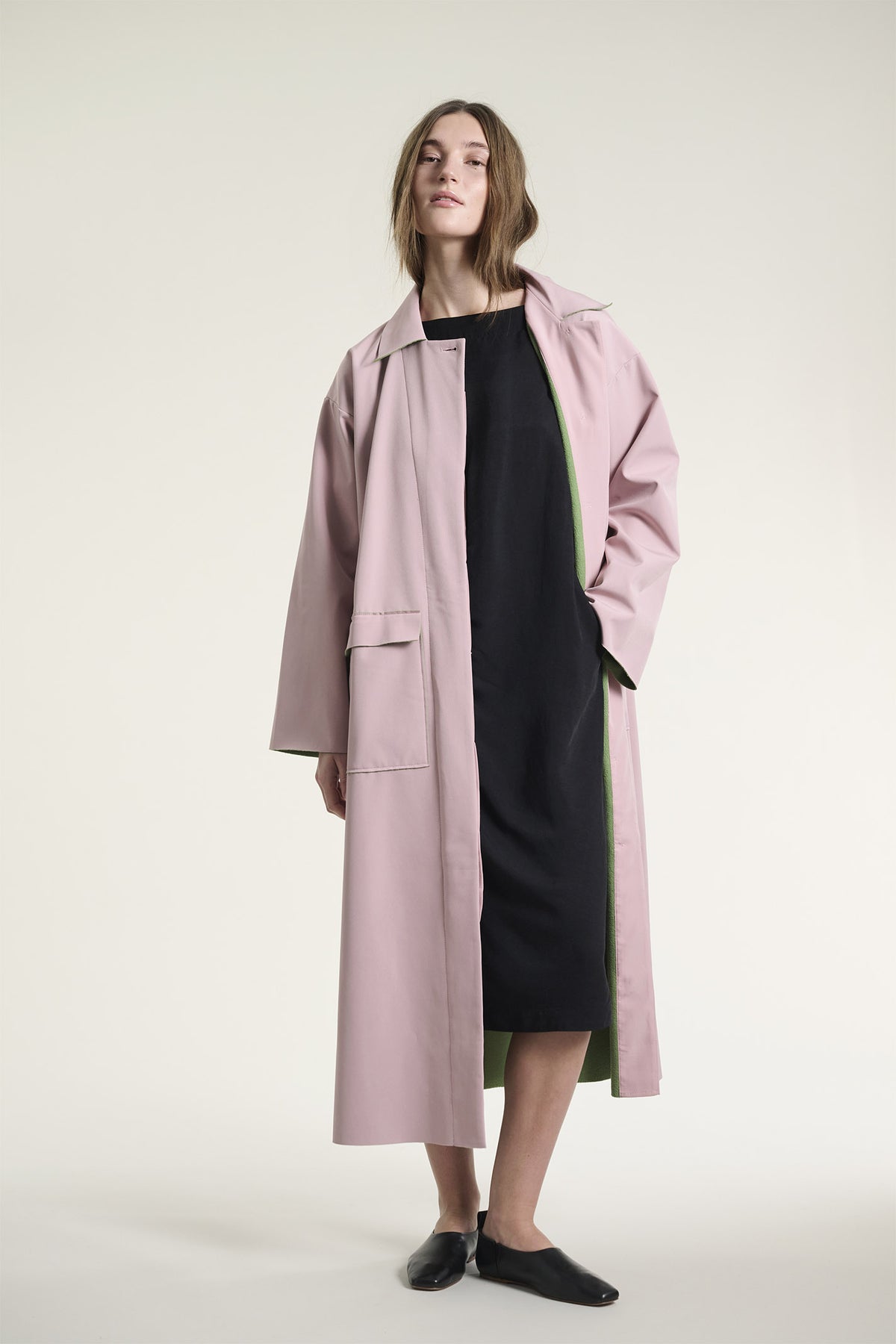 Tanoshi lang frakke Dusty Pink - 261-2465-5626