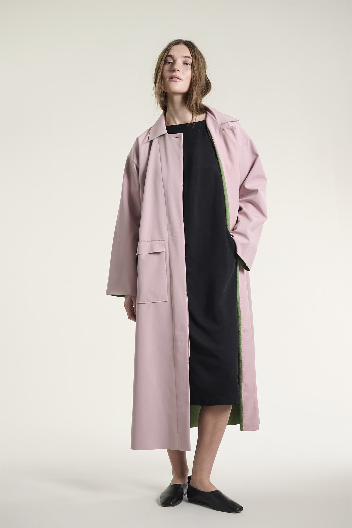 Tanoshi lang frakke Dusty Pink - 261-2465-5626