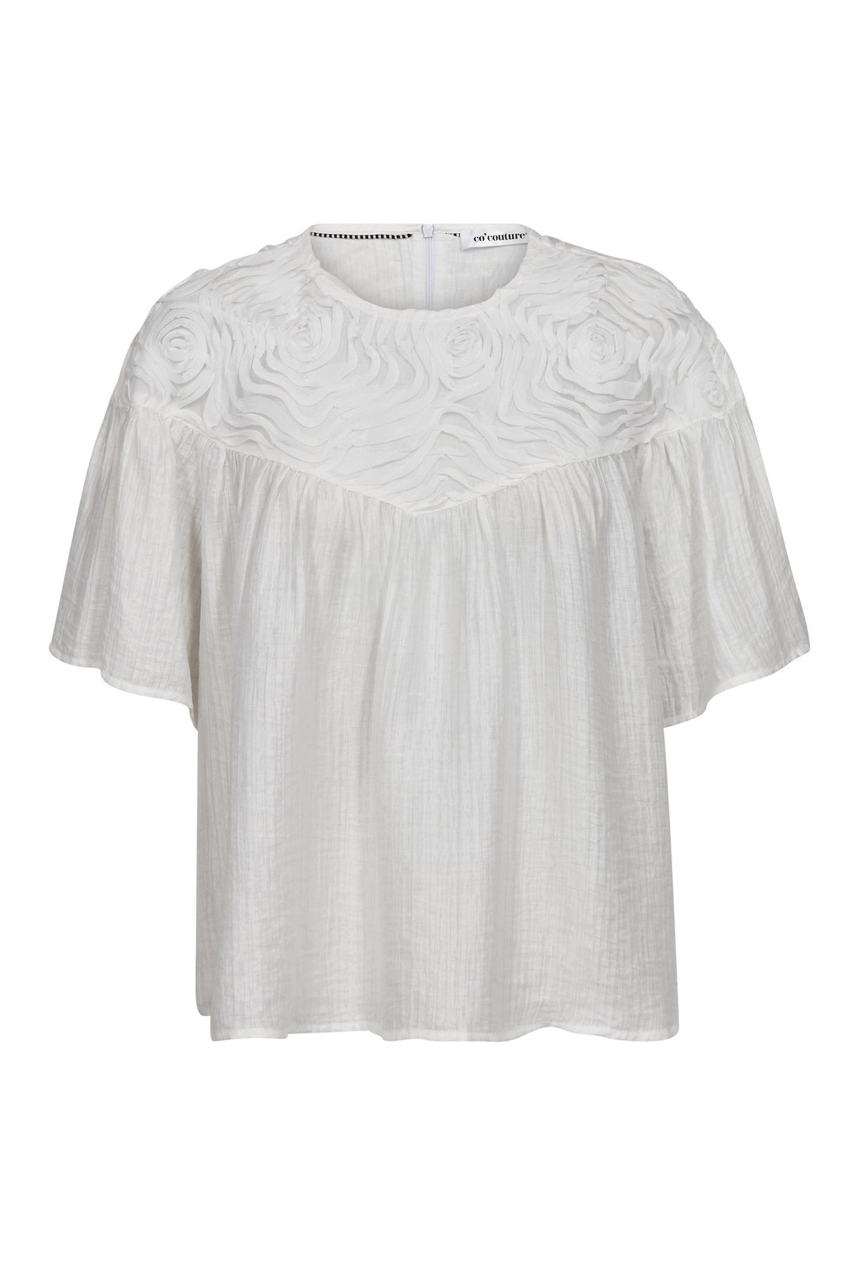 TassyCC Flower SS Blouse 4000-White - 45072